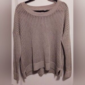 Coldwater Creek Tan Open Knit Sweater - Gently Used